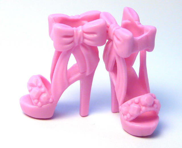 Barbie Accessories Mattel new high heels sandals pink boots shoes ...